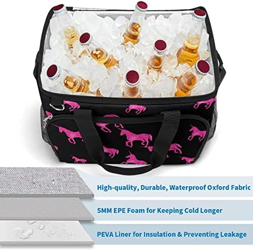 Pink Unicorn Horse Cooler Box izolovana nepropusna torba prenosiva torba za hlađenje ručka za piknik na