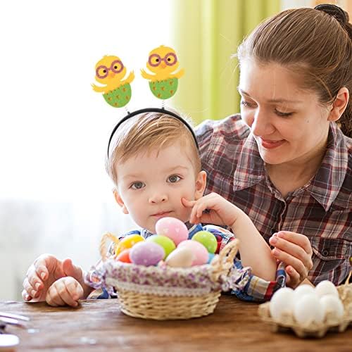 Abaodam 5kom Happy Easter Headbands Uskršnja tematska kosa Hoops zec Chick mrkva Egg Head Boppers Uskršnji