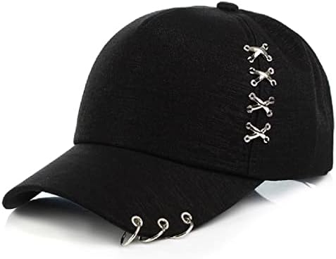 MHYFC bejzbol kapa, metalni Kros obruč ukrasni šešir za sunce, bejzbol kapa u Hip-hop stilu muška i ženska