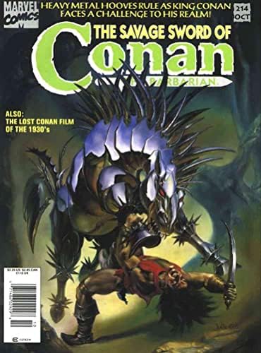 Divljački mač Conana 214 VF ; Marvel comic book / Julie Bell