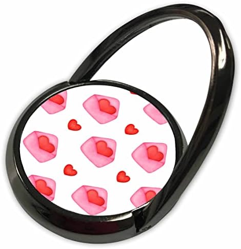 3Droza Slatka slika votlonskih ružičastih koverta sa uzorka crvenih srca - Prstenovi telefona