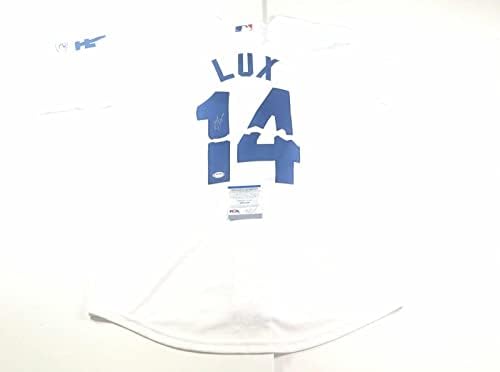 Gavin Lux potpisan dres PSA / DNK Los Angeles Dodgers Autographied - autogramirani mlb dresovi