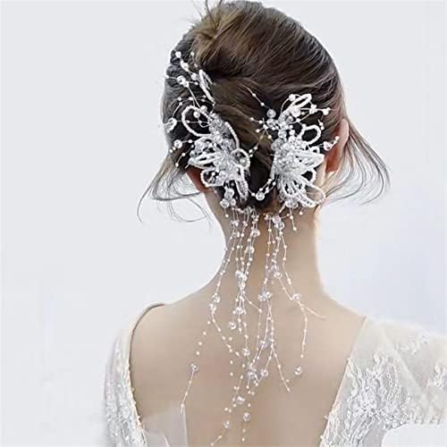 YDXNY 2pieces Bride Pearl Flower kopča za kosu resica Super Fairy Korejski stil svadbena oprema