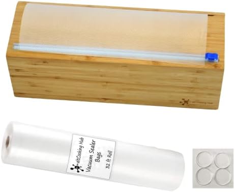 Dispenzer vakuumskih zaptivača s kliznim rezačem - dispenzer za ponovnu i veliku bambuumsku vrećicu od bambusa