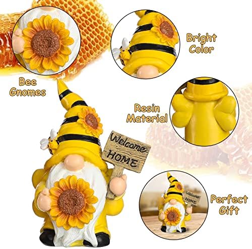 Argodaze 3pcs Bumble Bee Resin Gnomes Dekoracije Proljeće Ljeto Jesen Početna Figurice Tinered Lay Decor