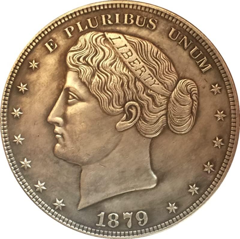 1879 Američki prigodni novčići novčići bakarni srebrni antikni srebrni dolar stranih komemorativnih kovanica