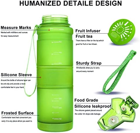 Zounich Premium sportska boca za vodu 32 oz / 1 litara, 24 oz, 16 oz, 14 oz, BPA Besplatni tritan za bicikl,