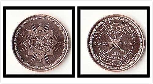 Azijski novi Oman 5 Pass Memorial Coin 2015 izdanje Strani kovanice Poklon kolekcija