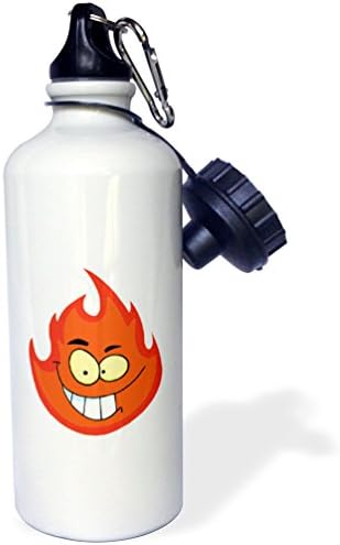 3Droza Slatka blesava plamen požara crtani lik Sportska boca za sport, 21 oz, bijela