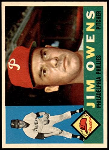 1960. topps 185 Jim Owens Philadelphia Phillies Ex / MT + Phillies