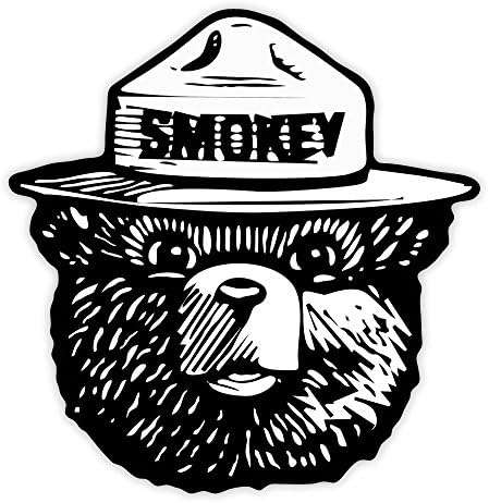 Smokey The Bear Vatrogasna naljepnica naljepnice za požar od 4 x 4