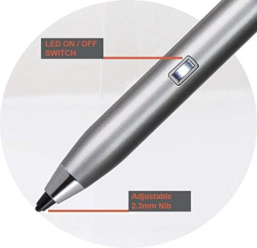 Navitech srebrni mini fine tačaka digitalna aktivna olovka kompatibilna sa 10 Windows 10 Fusion5 ultra tanki