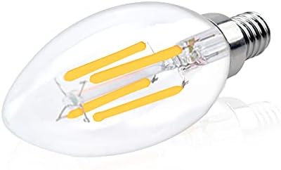 Zatamnjive E12 LED kandelabra žute žarulje sa žarnom niti, Lustaled C35 LED žarulja sa žarnom niti u boji