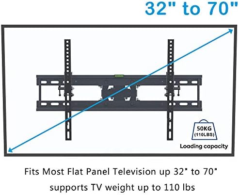Zidni nosač od nehrđajućeg čelika za većinu 32-70 inča ravne zakrivljene televizore, mobilni TV zidni štand
