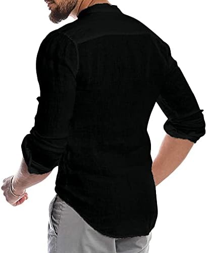 Amzoc majice za muškarce, posteljina duga rukava majica bez rukava, ležaljki Stojini ovratnik ljetni vrh
