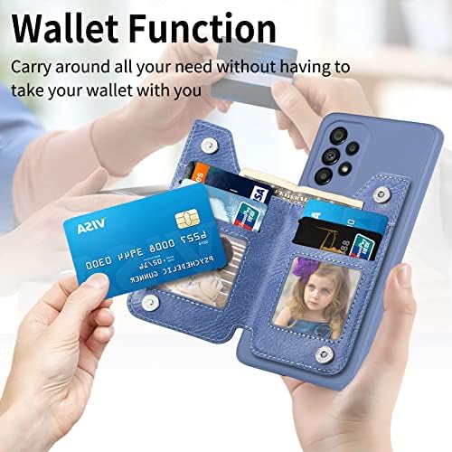 Ysnzaq torbica za novčanik sa zatvaračem sa držačem kartice za Samsung Galaxy A23, PU kožna sklopiva torbica