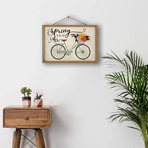 Domorodni proljetni zidni dekor bicikl Home Viseći znak 3D Tkanina Cvijeće Zidna plakatska opruga je u zraku