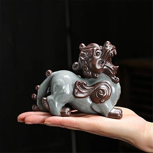 Keramički statuu Lion car ornament životinja ljubičasta glina čaj kućni ljubimci Kungfu Tea setovi čista