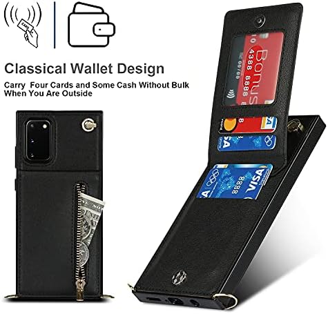 Ephoou Crossbody torbica za novčanik za Samsung Galaxy Note 20 sa držačem za kartice, Navlaka za torbicu