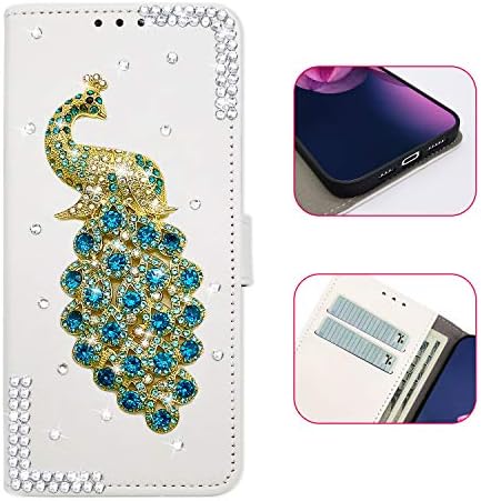 Bonitec kompatibilan sa iPhone 12 Pro Max futrolom za novčanik, 3D Glitter Sparkle Bling Luxury Shiny Crystal